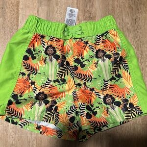 Disney Encanto Boys Swim Trunks Size 5/6 – Bruno Tropical Print Green VGUC